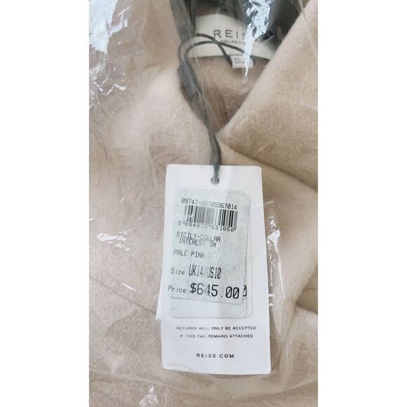 REISS Sicily Wool Blend Mid Length Coat US10 - Picture 11 of 12